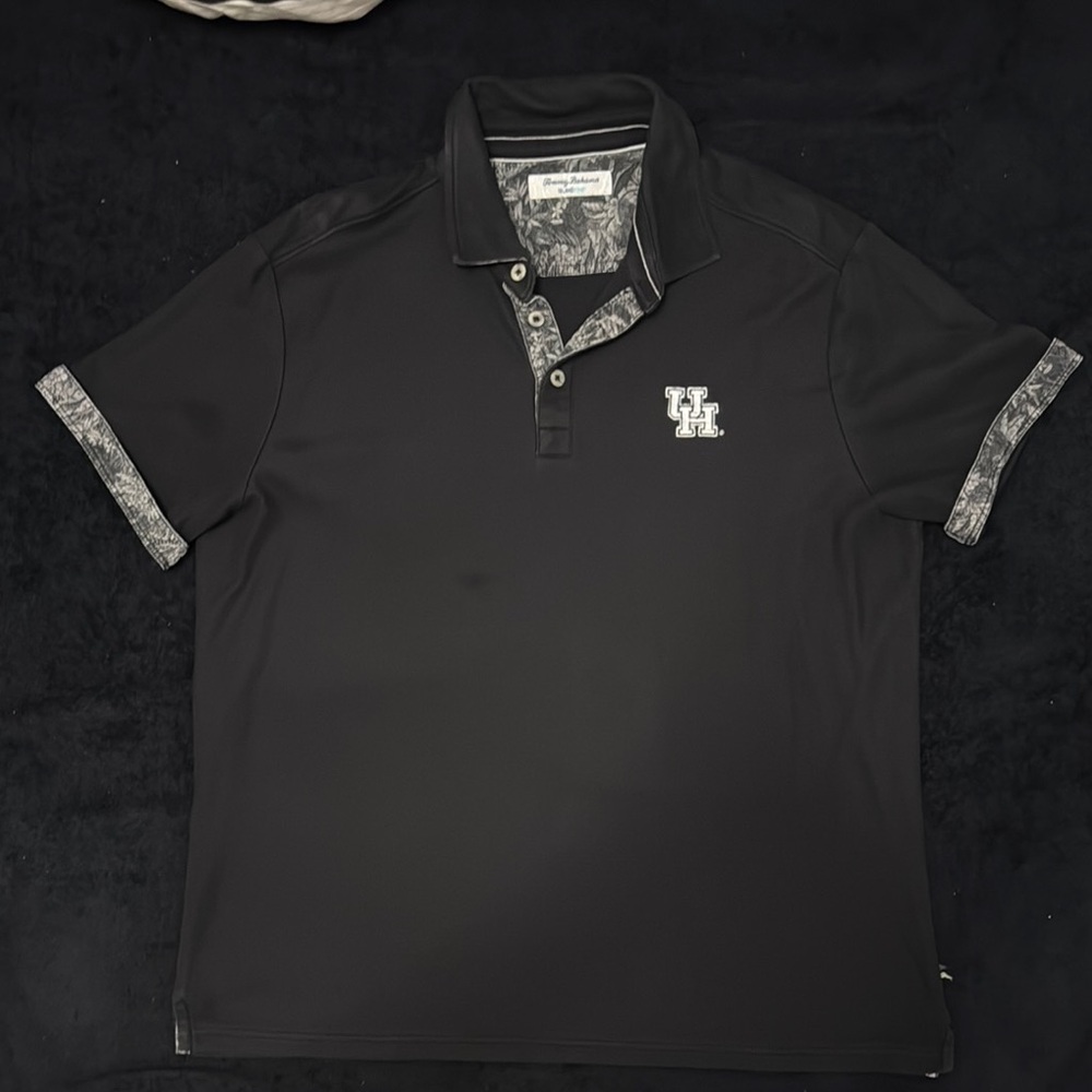 Tommy Bahama University of Houston Embroidered Black Men's Polo Shirt